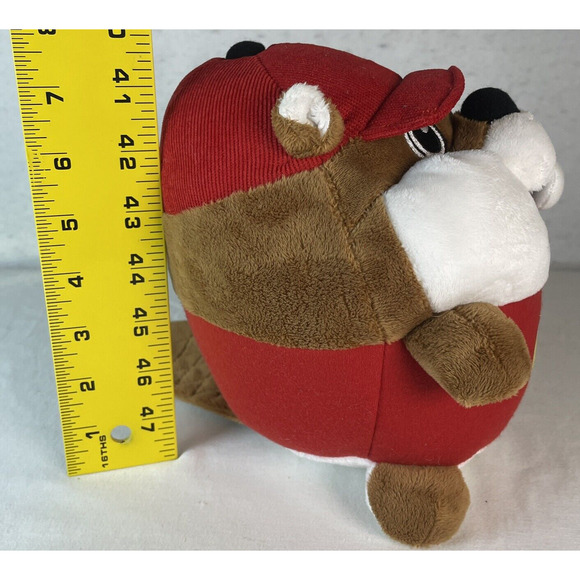 Bucees Plush Beaver Toy Buc-ee’s Red Brown Round 7 in Stuffed Animal w/Tags - Picture 3 of 8